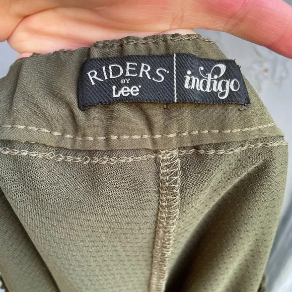 Riders by Lee Indigo Khaki Green Utility Skirt, size 16 - Picture 6 of 6